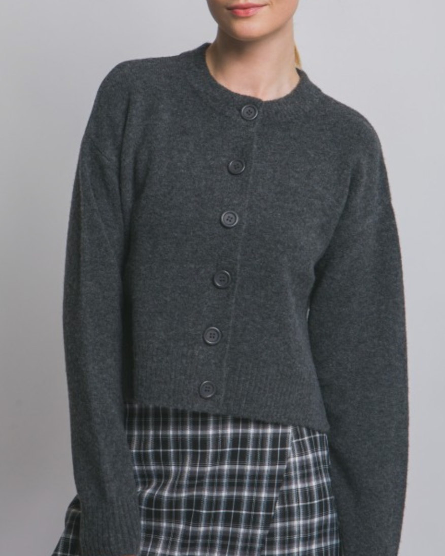 the snug cardigan - charcoal