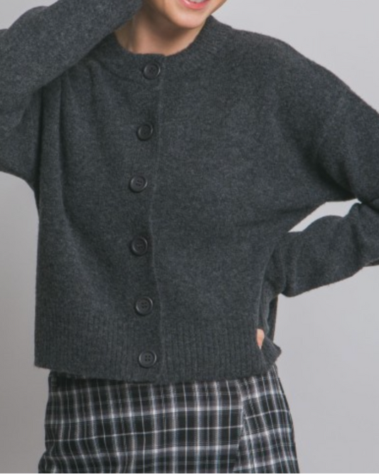 the snug cardigan - charcoal