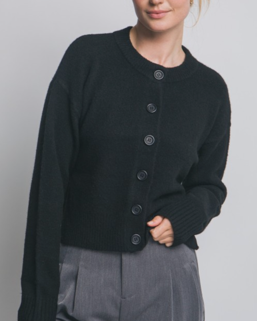 the snug cardigan - black