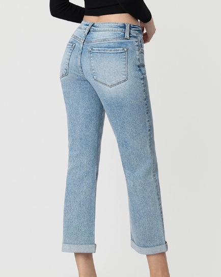 malibu cuffed jeans - light denim