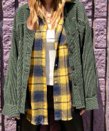 tahoe corduroy shacket - olive